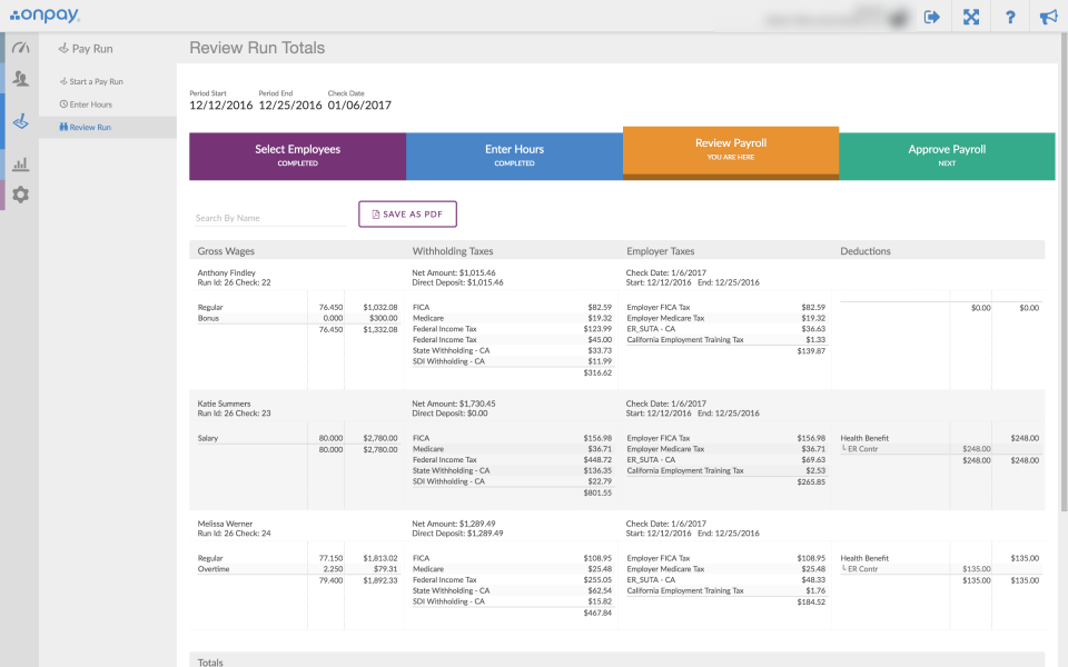 Скриншот (снимок экрана) Onpay