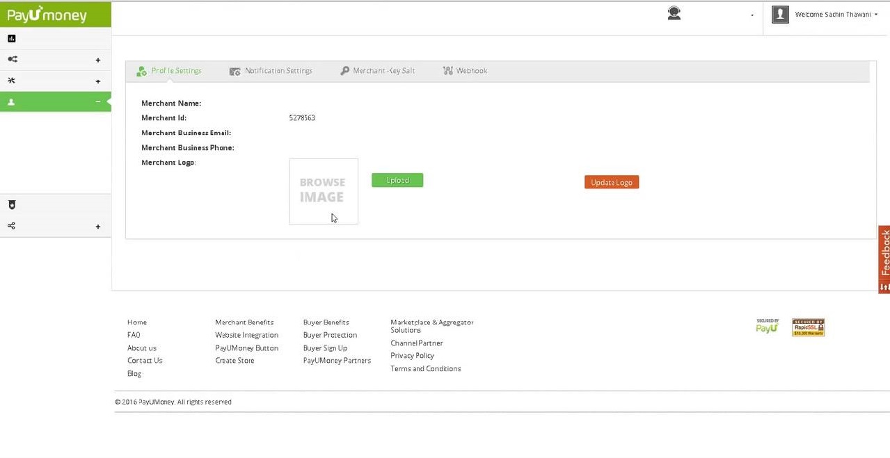 Скриншот (снимок экрана) PayU