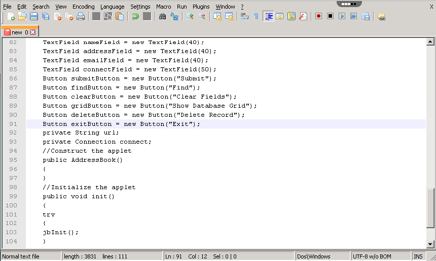 Скриншот (снимок экрана) Notepad++