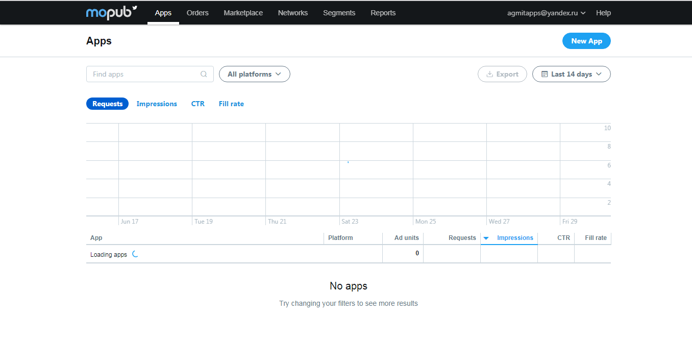 Скриншот (снимок экрана) MoPub