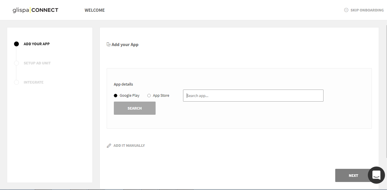 Скриншот (снимок экрана) Glispa