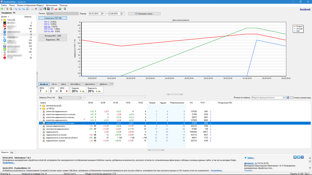 Скриншот (снимок экрана) PositionMeter