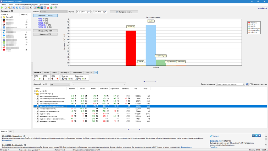 Скриншот (снимок экрана) PositionMeter
