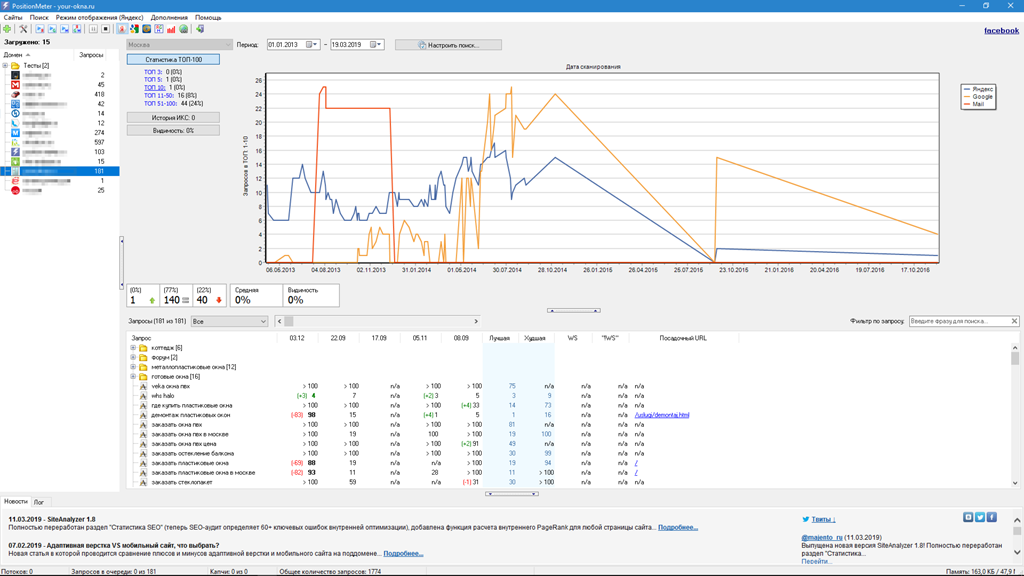 Скриншот (снимок экрана) PositionMeter