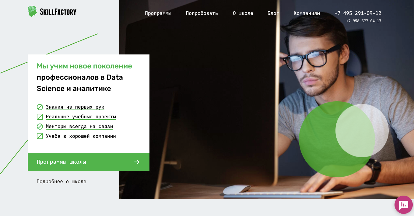 Скриншот (снимок экрана) SkillFactory