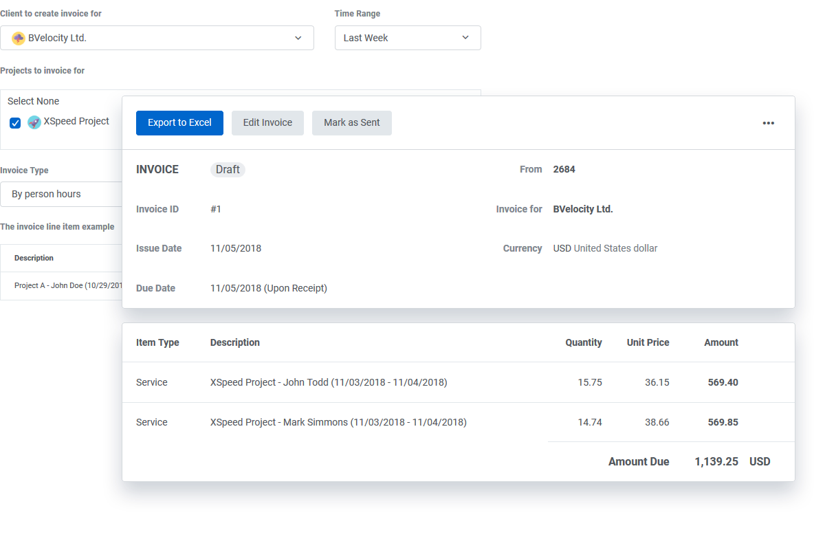 Скриншот (снимок экрана) TMetric