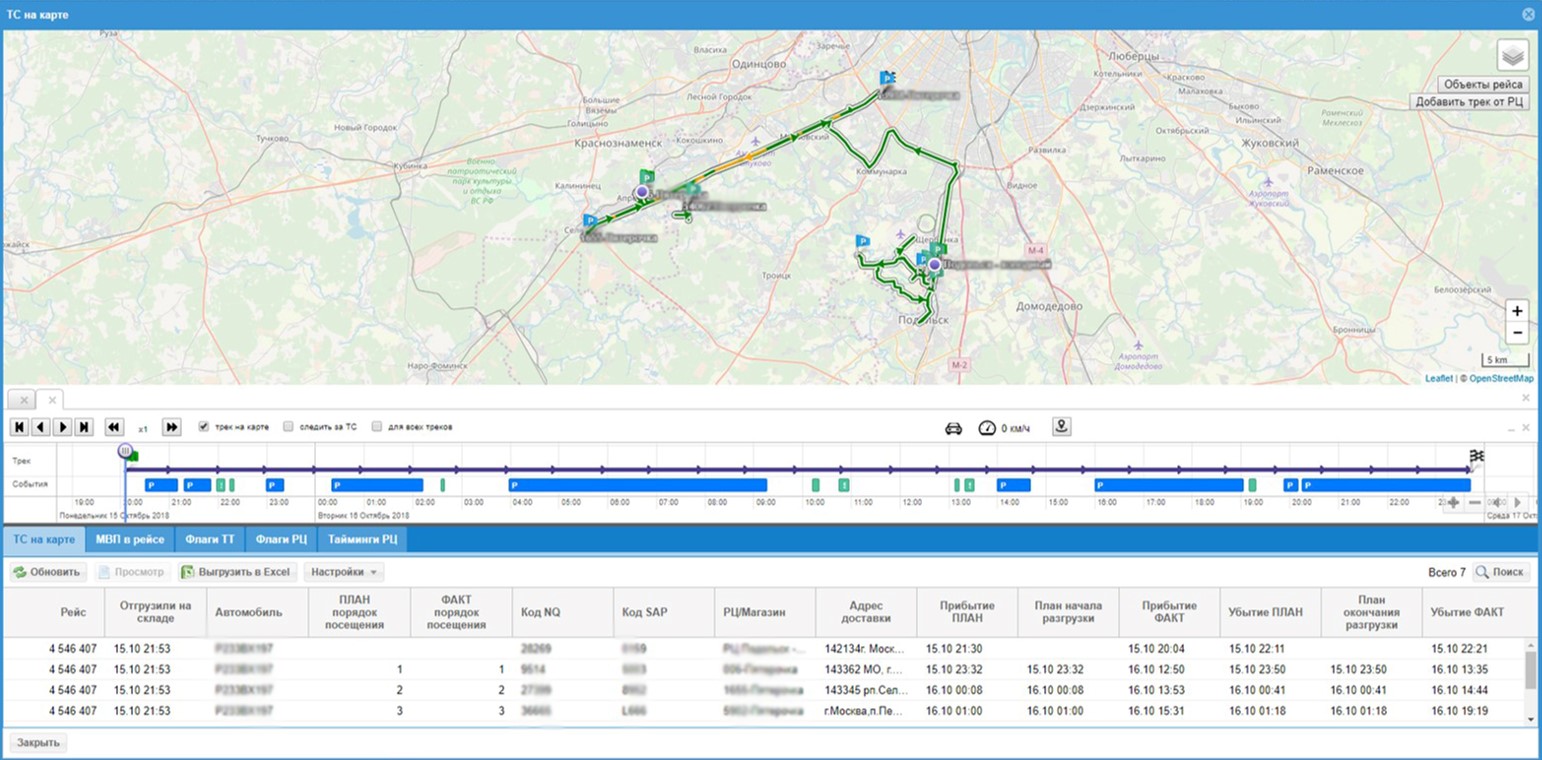 Скриншот (снимок экрана) Адвантум. Контроль Доставки